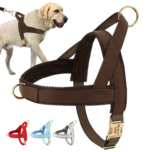 Adjustable No Pull Dog Harness with Custom Engraving | Tenini Strive Pet