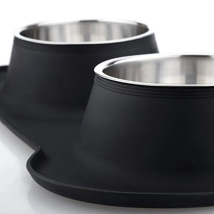 Antislip Double Dog Bowl with Mat for Pets | Tenini Strive Pet