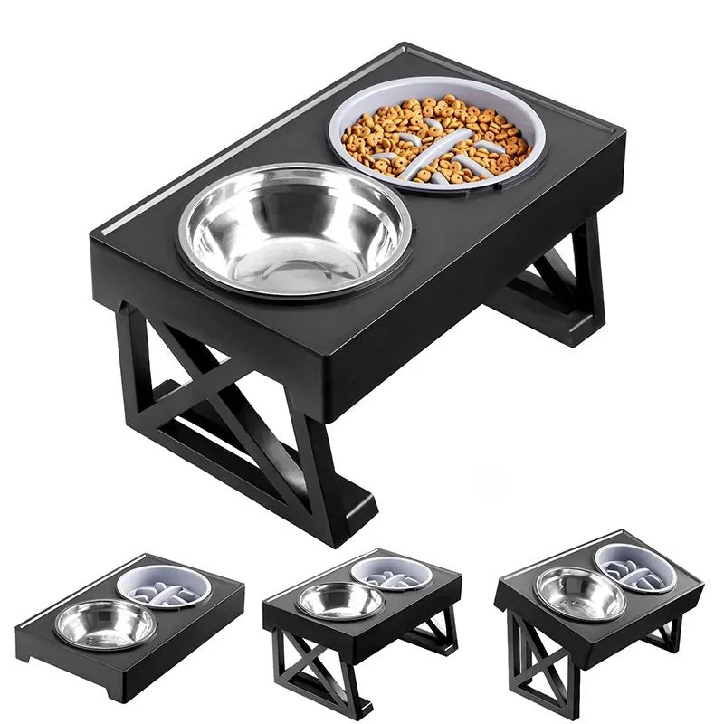 Adjustable Height Dog Elevated Bowls for Pets | Tenini Strive Pet