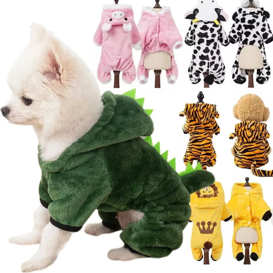 Soft Warm Fleece Dogs Jumpsuits