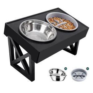 Adjustable Height Dog Elevated Bowls for Pets | Tenini Strive Pet