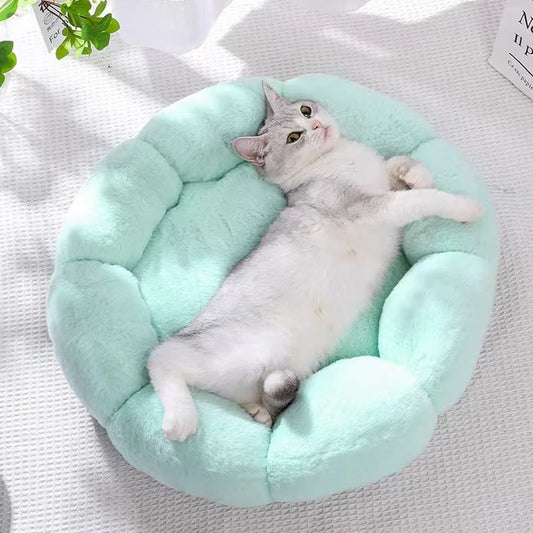 Soft Plush Pet Cat Flower Nest