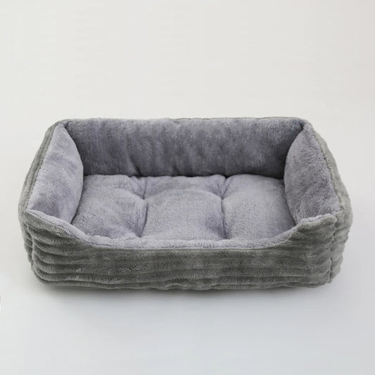 Dog Square Plush Kennel Bed