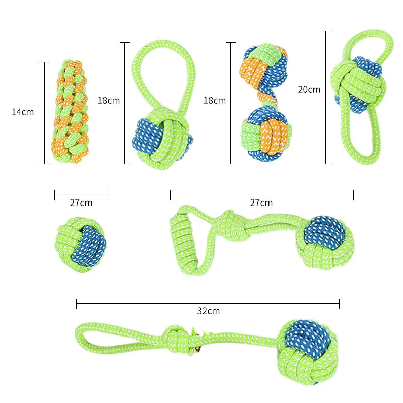 Dog Cotton Rope Chew Toy for Teething & Play | Tenini Strive Pet