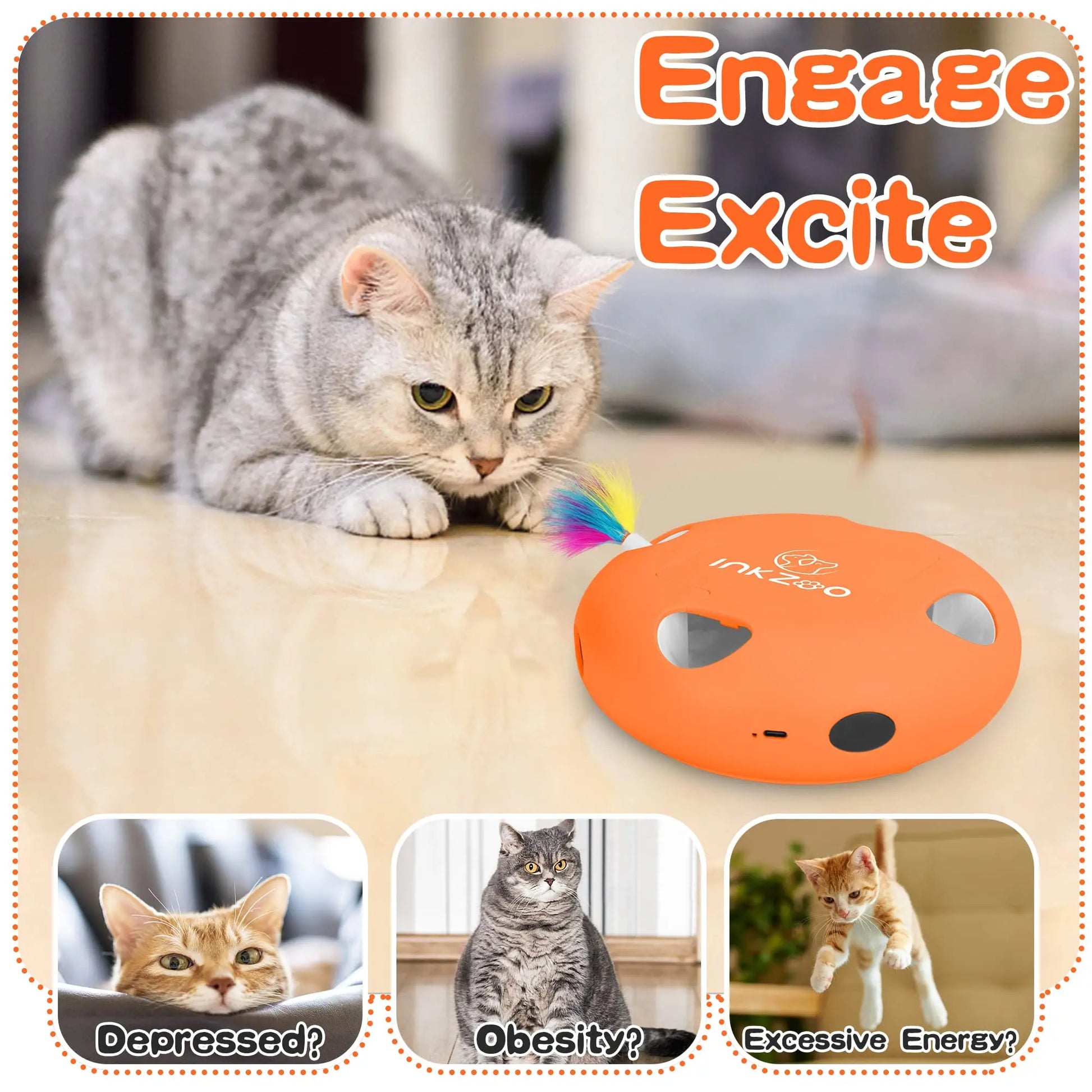 Cat Smart Interactive Kitten Toy for Engaging Play | Tenini Strive Pet