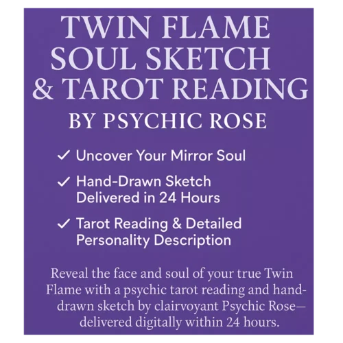 Twin Flame Soul Sketch & Tarot Reading by Psychic Rose